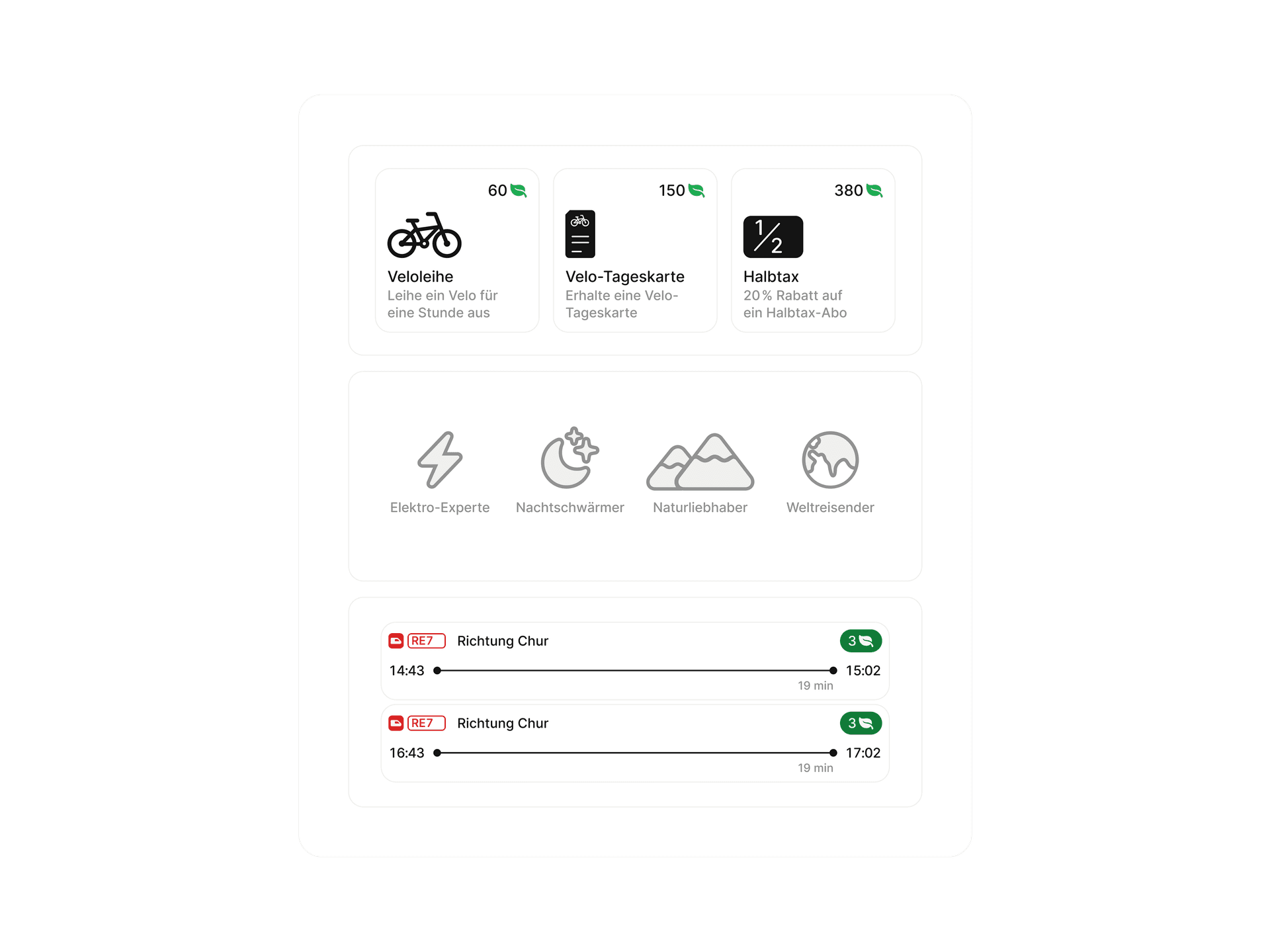 Redesign der SBB-App mit reduzierter Farbpalette, abgerundeter Typografie und neuen Mobilitätsangeboten